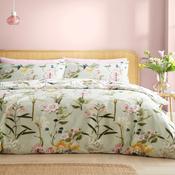 Exotic Floral Green Duvet Set image