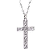 Silver Diamond Cross
