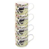 Collie and Sheep Set of 4 China Mug image