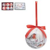 Christmas Robins Set of 6 Baubles