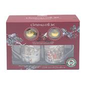 2 Santa Chocolate Bomb China Mug Set