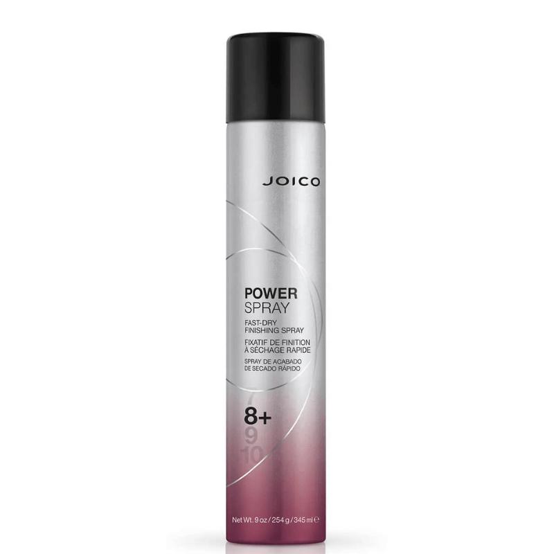 Joico Power Spray Fast-Dry Finishing Spray - 345ml - Ultra-Firm Hold - Humidity Protection - Thermal Protection - 72 Hour Hold - All Hair Types - Image Features: Power Spray, Fast-Dry, Finishing Spray, 8+, 9, 10