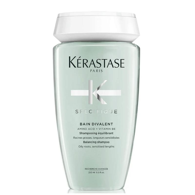 Kérastase Specifique Bain Divalent Shampoo for Oily Roots & Sensitised Lengths - 250ml with Amino Acid & Vitamin B6