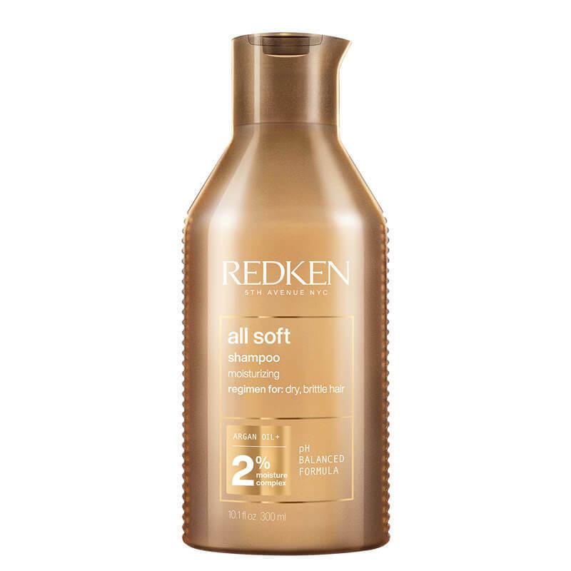 Redken All Soft Shampoo for Dry/Brittle Hair - Moisturizing with Argan Oil - 300ml