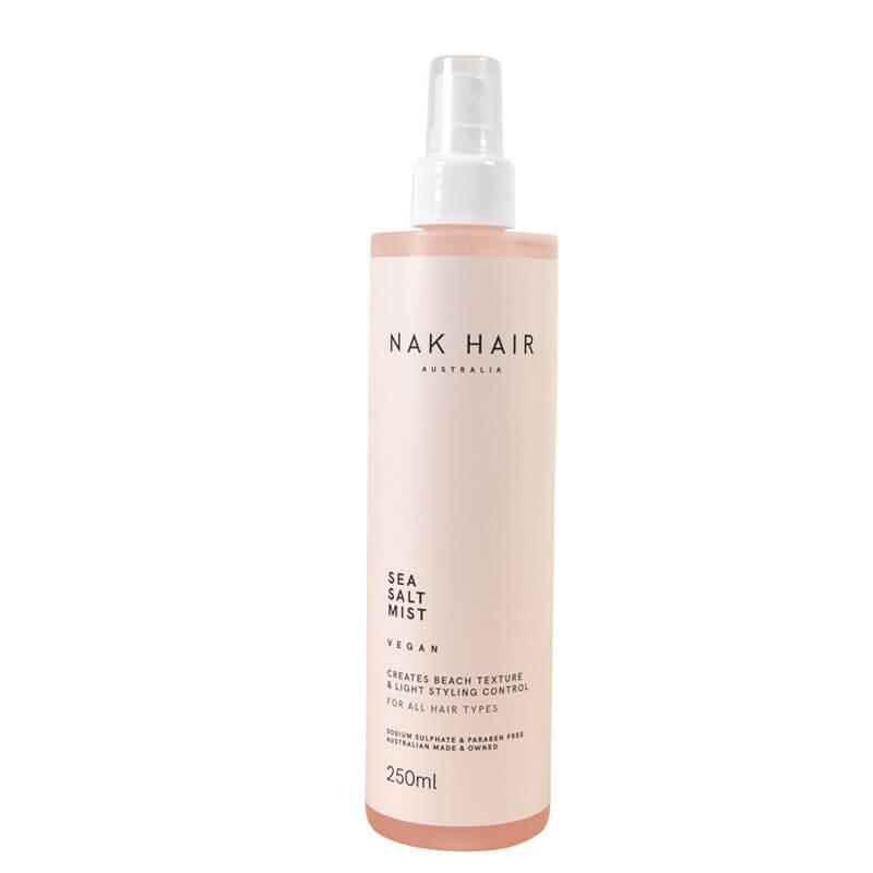 NAK Sea Salt Mist for All Hair Types - Creates Beach Texture & Light Styling Control - 250ml - Vegan