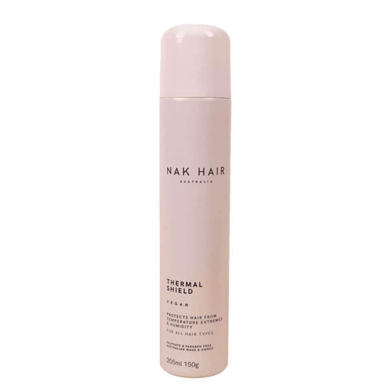 NAK Thermal Shield Hair Styling Spray 150g - Protects Hair from Temperature Extremes & Humidity, Vegan, Sulphate & Paraben Free