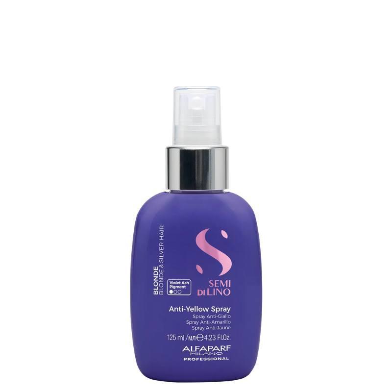 Alfaparf Semi Di Lino Anti-Yellow Spray for Blonde & Silver Hair 125ml - Reduces Yellow Tones