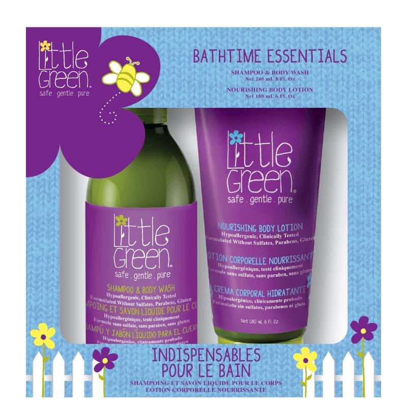 Little Green Kids Bathtime Essentials Shampoo & Body Wash, Nourishing Body Lotion, Hypoallergenic, Clinically Tested