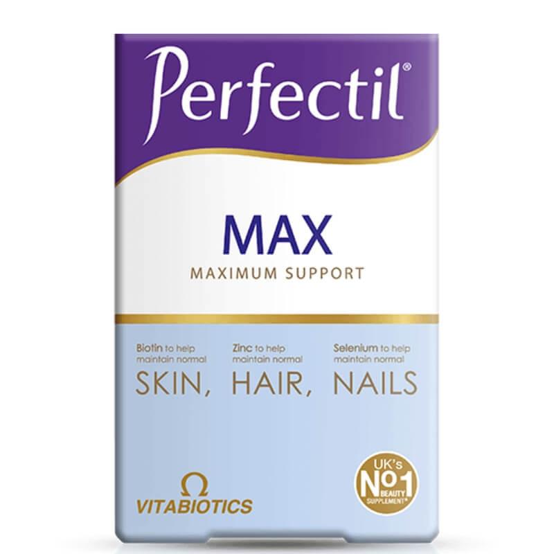 Vitabiotics Perfectil Max Tablets & Capsules 84 Pack for Skin, Hair, Nails with Biotin, Zinc, Selenium