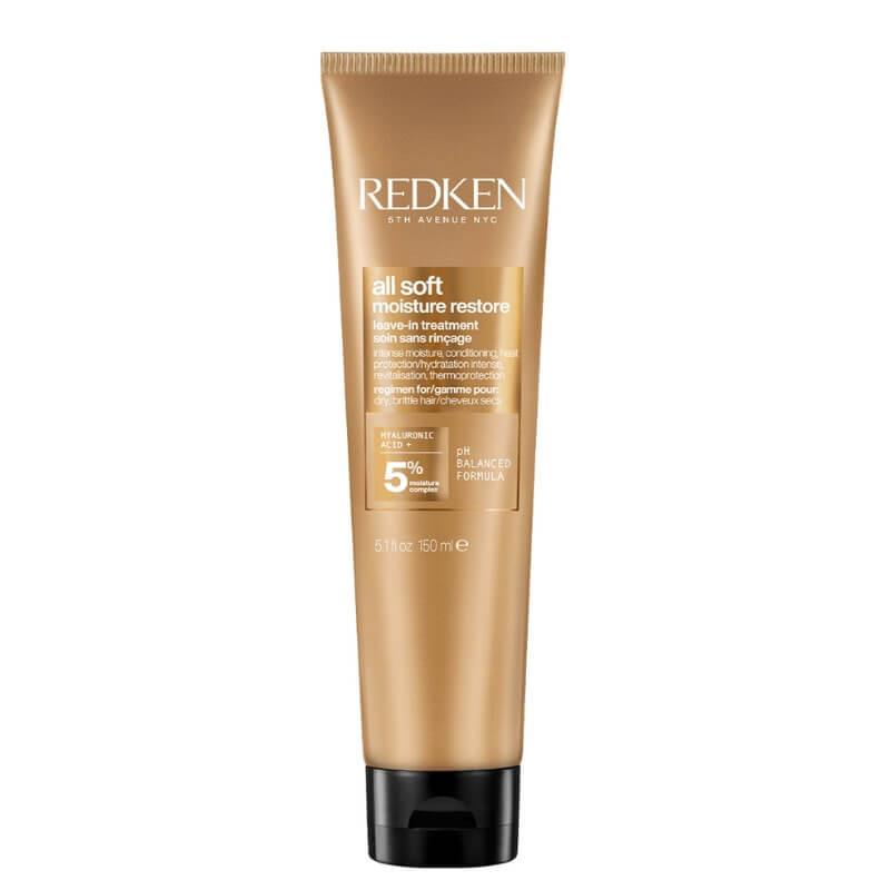 Redken All Soft Moisture Restore Leave-In Treatment 150ml for Dry and Coarse Hair with Hyaluronic Acid, Argan Oil for Moisture, Shine, Softness