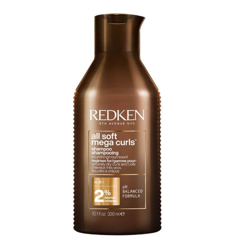Redken All Soft Mega Curls Shampoo for Curly & Coily Hair with Aloe Vera & 2% Nourish Complex - 300ml