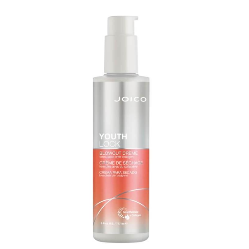 Joico Youth Lock Blowout Crème for All Hair Types with Collagen - Protects, Adds Shine, Body, Controls Frizz, Static, Humidity, Strengthens, Softens