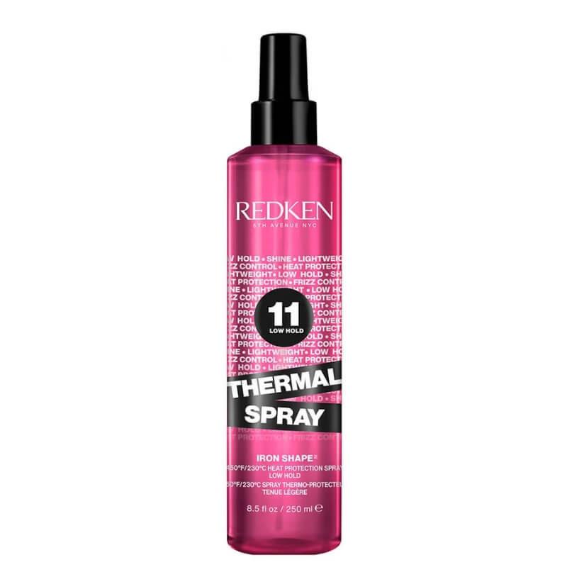 Redken Iron Shape Thermal Spray 11 Low Hold 250ml for All Hair Types with Shine and Frizz Control, Heat Protection up to 450°F