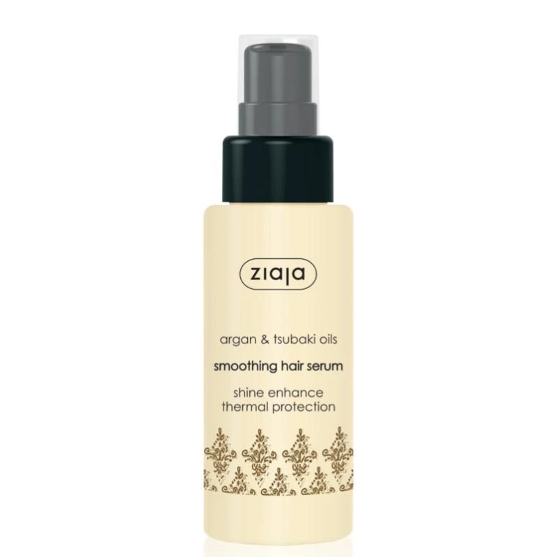 Ziaja Argan & Tsubaki Oils Smoothing Hair Serum 50ml - Shine Enhance, Thermal Protection