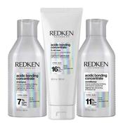 Redken Acidic Bonding Concentrate Shampoo, Conditioner and 5-Minute Liquid Hair Mask Bond Repair Bundle For Damaged Hair image