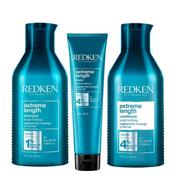 Redken Extreme Lengths Shampoo, Conditioner &amp; Leave In Treatment Trio image