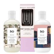 R+Co Dallas Biotin Shampoo &amp; Conditioner Duo With FREE Detangling Hairbrush image