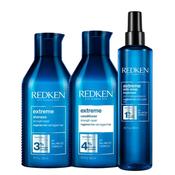 Redken Extreme Shampoo, Conditioner and Anti-Snap Leave In Conditioner Spray Bundle For Damaged Hair image