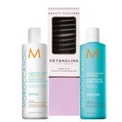 Moroccanoil Moisture Repair Shampoo &amp; Conditioner Duo with FREE Vent Hairbrush image