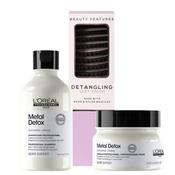 L'Oréal Professionnel Metal Detox Shampoo &amp; Mask Duo with FREE Vent Hairbrush