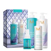 Moroccanoil Blonde Purple Shampoo &amp; Conditioner Duo 500ml + Hydrating Conditioner 250ml PLUS FREE Leave In Conditioner 50ml image