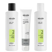 Nioxin System 2 Shampoo, Conditioner &amp; Anti-Breakage Strengthening Mask Bundle