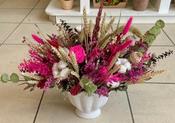 Cerise Pink Dried Flower Arrangement