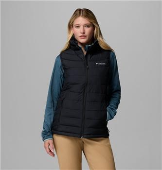Columbia Women's Powder Lite II Insulated Vest - Black - M - Puffer vest, Zippered front, Stand-up collar, Pockets, Sleeveless