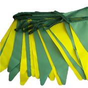 10meters Bunting - Green/Gold - Green; O/S