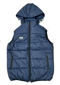 Body Warmer Gilet (Detachable Hood) - Navy - S; Blue