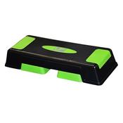 ADJUSTABLE AEROBIC STEP - BLACK/GREEN - O/S; Black
