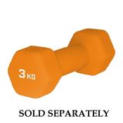 HEX DUMBBELL 3KG (SINGLE) - NEOPRENE COVERED - ORANGE - O/S; Orange image