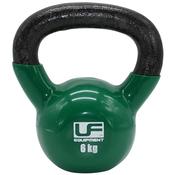 VINYL COATED CAST IRON KETTLEBELL - 6KG - GREEN - O/S; Green image