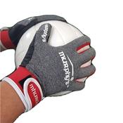 Gaelic GLOVES - GREY/RED/WHITE - Sz 7; Grey image