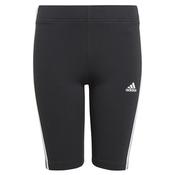 Girls Essentials 3 Strip Short Tights - Black/White - Age 13/14; Black