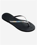 You Metallic Flip Flops - New Graphite - UK 3/4; Grey image