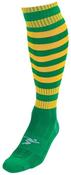 Hooped Pro Football Socks - Green/Gold - Sz 7-11; Green image