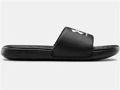 Boys UA Ansa Fixed Slides - Black/White - UK 3.5; Black image