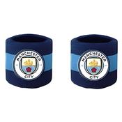 Manchester City Cotton Wristbands (Pair) - Blue - O/S; Blue
