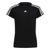 Girls Training Essentials 3S T-Shirt - Black/White - Age 5/6; Black