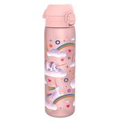 500ml Slim Water Bottle - Unicorn/Rainbows - O/S; Pink