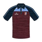 Donegal Town FC Polo - Maroon/Navy/Sky - S; Maroon image