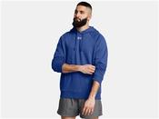 Mens UA Rival Fleece Hoodie - Blue - M; Blue