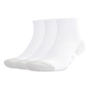 Essentials Climacool Quarter Socks 3 Pk - White/Grey - Sz 8.5-10; White image