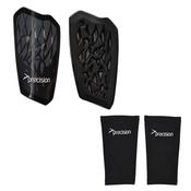 Pro Fusion Flex Shin Guards - Black - Black; M
