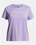 Girls Tech Wordmark Graphic T-Shirt - Lilac - Purple; Youth XL image