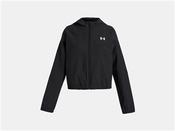 Girls Rival Woven FZ Jacket - Black/White - Black; Youth S image