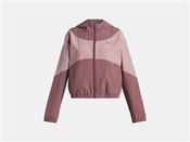Girls Rival Woven FZ Jacket - Maroon/Pink - Maroon; Youth L image