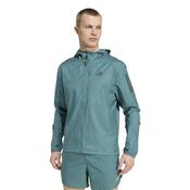 Mens Own The Run Hooded Jacket - Green - Green; XL image