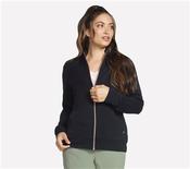 Womens Hoodless Hoodie Go Walk Jacket - Black - Black; M image